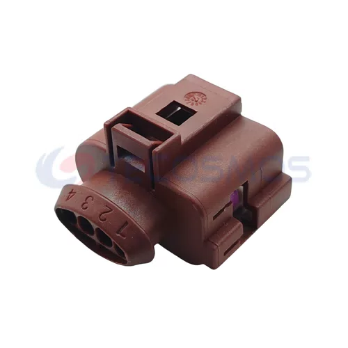 Tecosmos Waterproof IP66 Copper ABS/Nylon Wire Harness Intake Pressure Sensor Plug for Car 4-Pin Female 1K0973804A - image 2